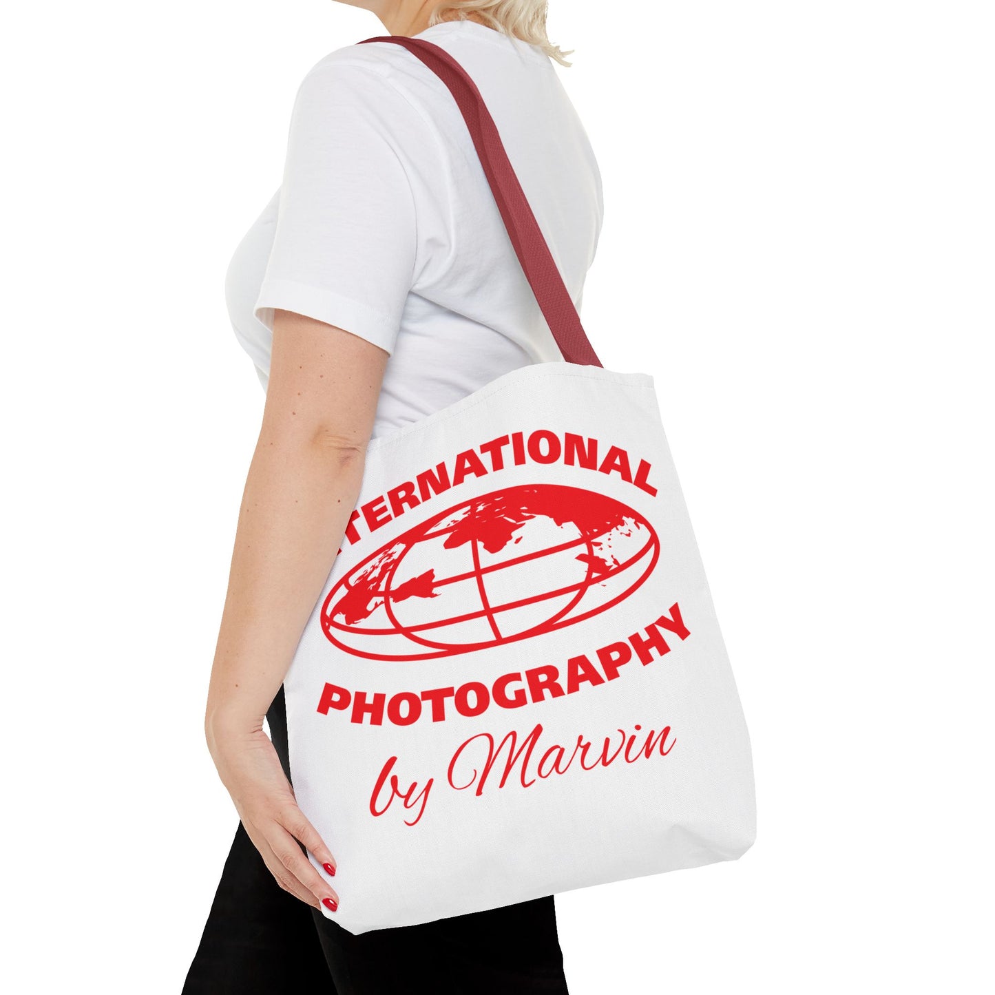 Photography Tote Bag with QR Code, Eco-Friendly Shopping Tote, Art Design Bag, Gift for Photographers, Customizable Travel Bag
