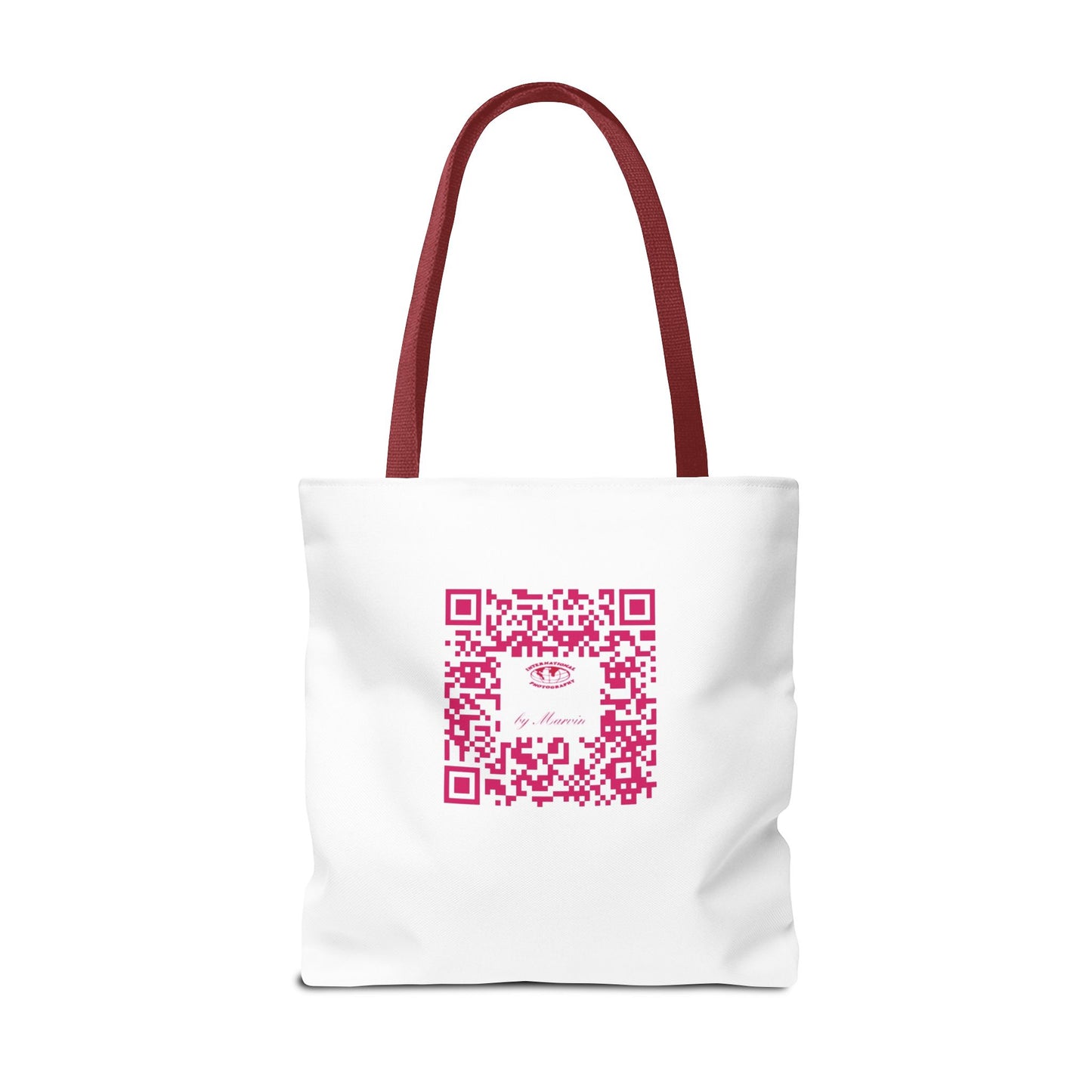 Photography Tote Bag with QR Code, Eco-Friendly Shopping Tote, Art Design Bag, Gift for Photographers, Customizable Travel Bag