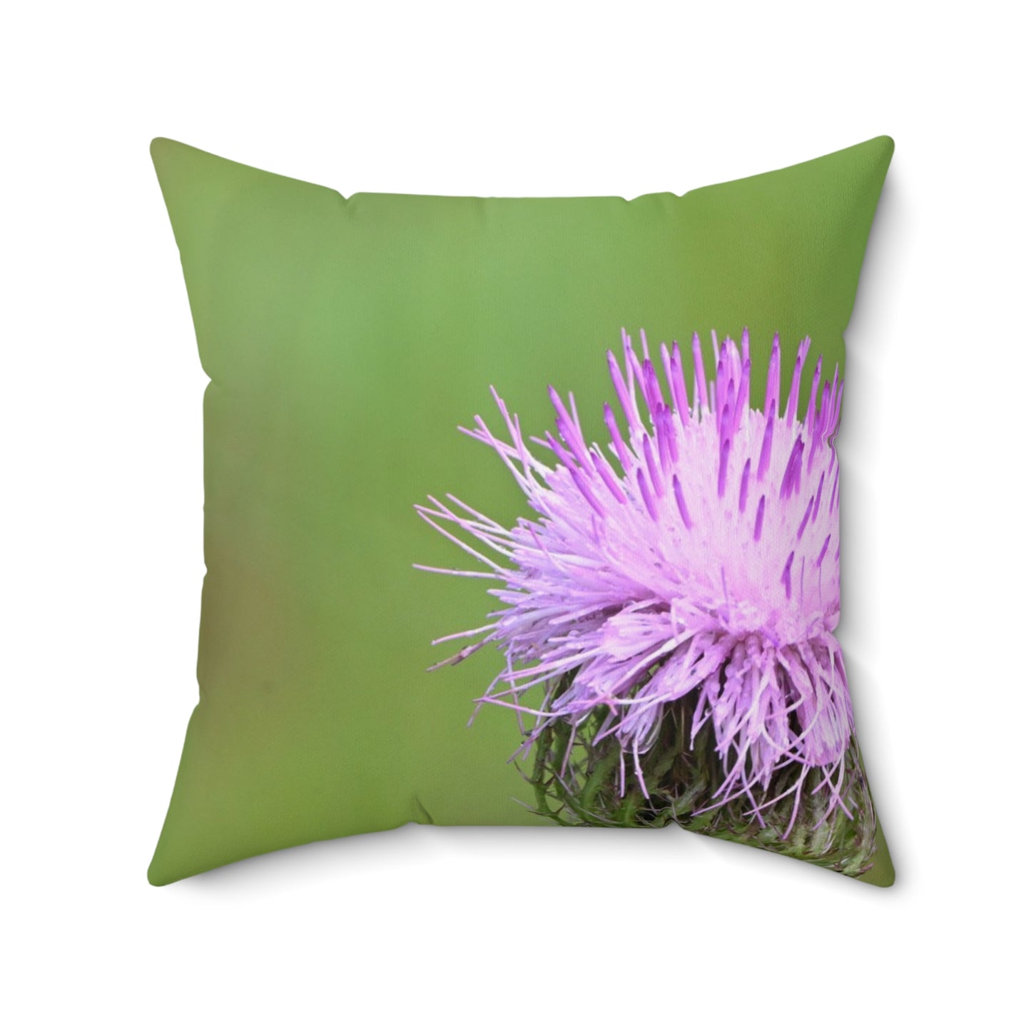 Nature-Inspired Square Pillow, Floral Decor, Butterfly Decorative Cushion, Garden-Themed Home Accent, Eco-Friendly Throw Pillow