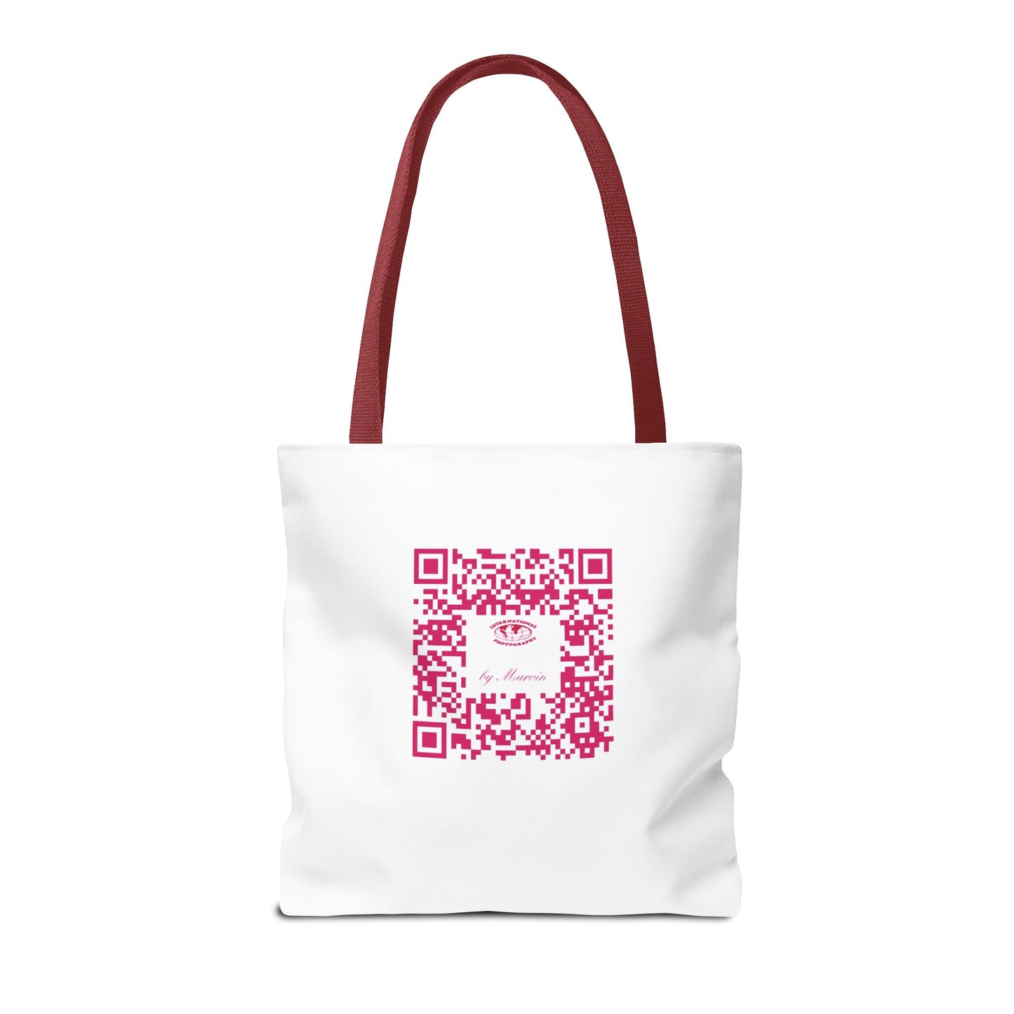 Photography Tote Bag with QR Code, Eco-Friendly Shopping Tote, Art Design Bag, Gift for Photographers, Customizable Travel Bag