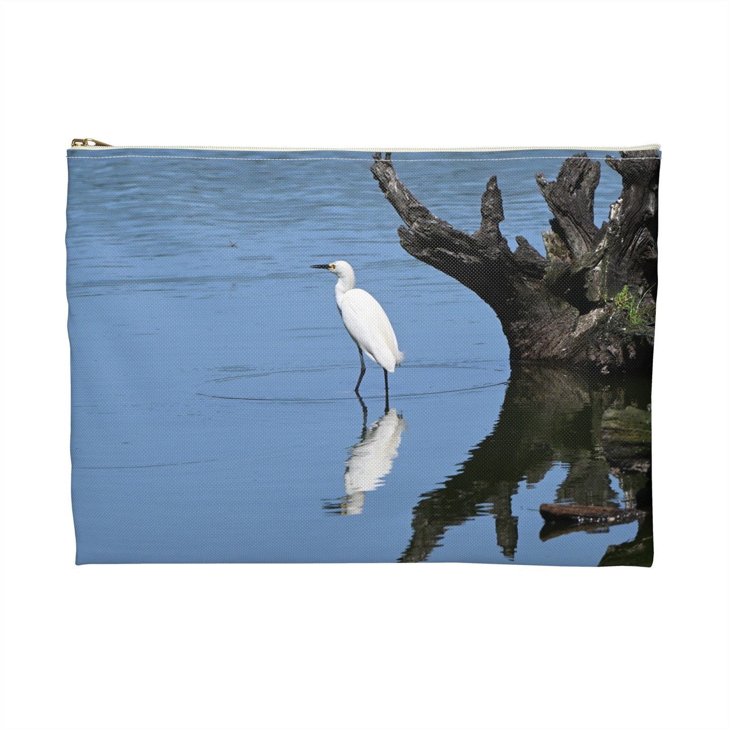 Serene Nature Accessory Pouch – Bird Reflections, Travel Bag, Makeup Organizer, Eco-Friendly Gift, Wildlife Lover Item