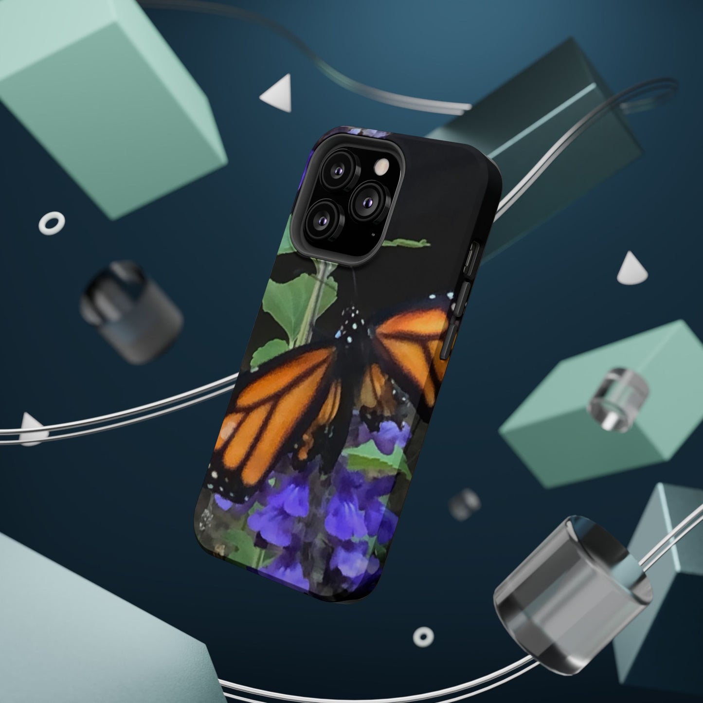 Butterfly Floral Magnetic Tough Cases, Nature Phone Cases, Gift for Nature Lovers, Eco-Friendly Cell Phone Case, Unique Smartphone Accessory