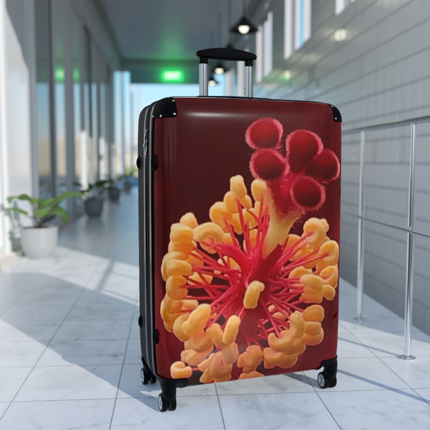 Flower Blossom Suitcase, Luggage with Floral Design, Travel Gear, Stylish Travel Accessory, Unique Gifts for Travelers, Vacation Essentials