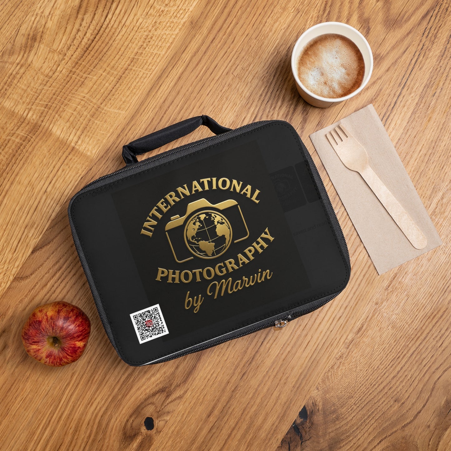 Photography-themed Lunch Bag, Stylish Lunch Tote, Personalized Lunchbox, Great for Picnics, Gift for Photographers
