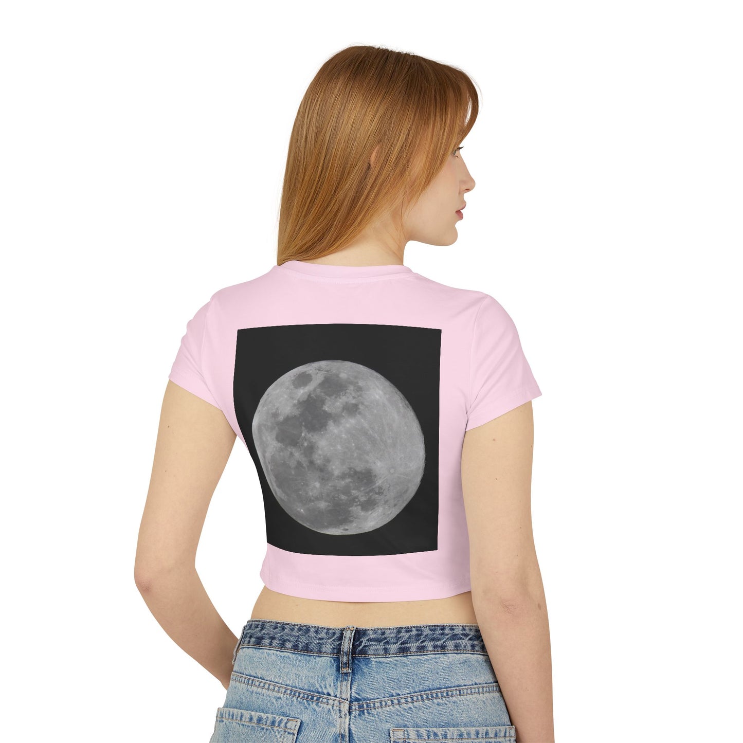 Moon Phase Women's Baby Tee, Cute Astronomy Shirt, Casual Summer Top, Gift for Nature Lovers, Lunar Design Tee