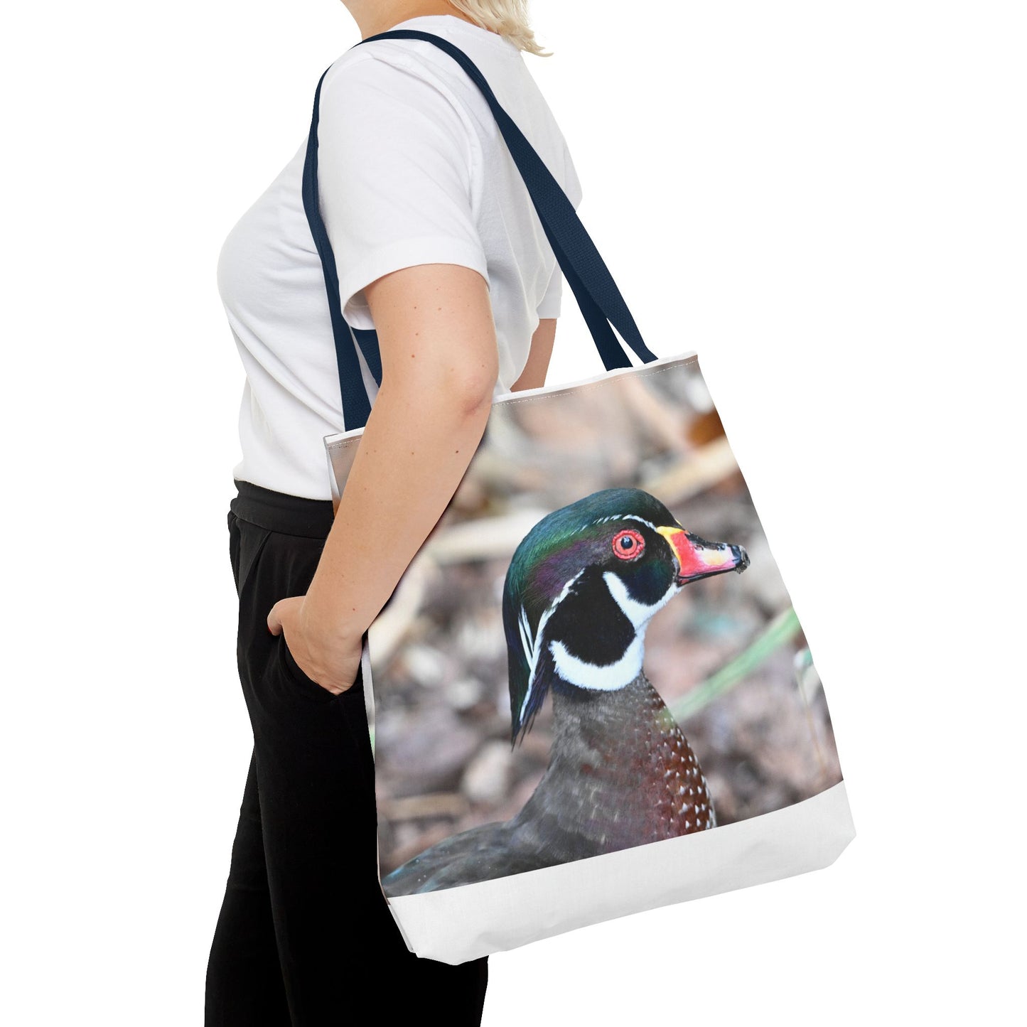 Wood Duck Tote Bag, Nature Lover Eco-Friendly Tote, Gift for Bird Enthusiasts, Stylish Reusable Shopping Bag, Photography Art Bag