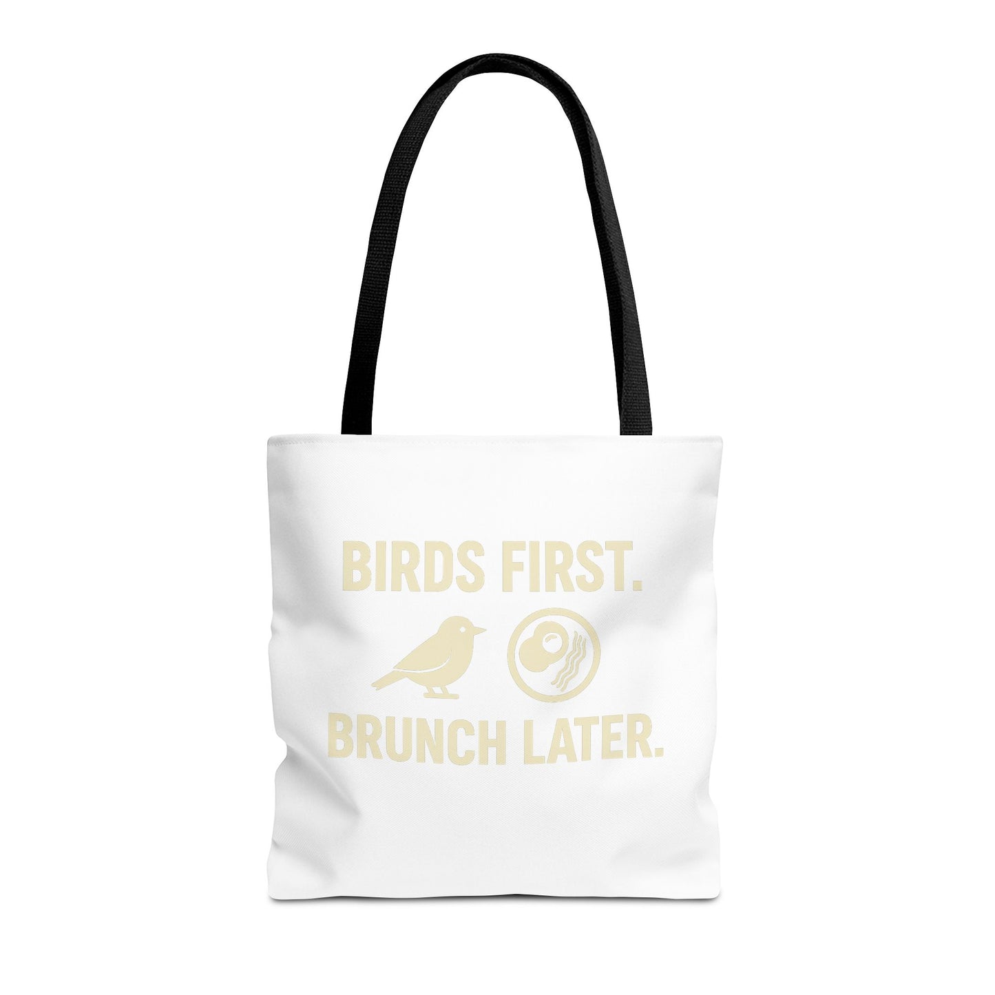Birds First Brunch Later Tote Bag - Fun Grocery Bag, Eco-Friendly Shopping Tote, Perfect Gift for Brunch Lovers, Weekend Outings
