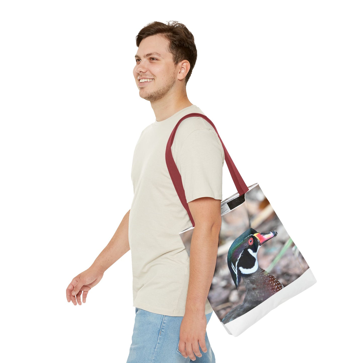 Wood Duck Tote Bag, Nature Lover Eco-Friendly Tote, Gift for Bird Enthusiasts, Stylish Reusable Shopping Bag, Photography Art Bag