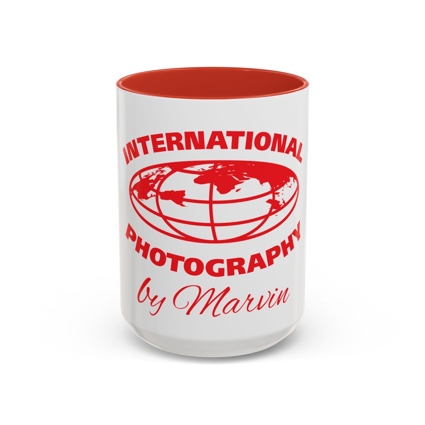 International Photography Accent Mug - Unique Coffee Mug, Gift for Photographers, Travel Mug, Artsy Gifts, Photography Lovers