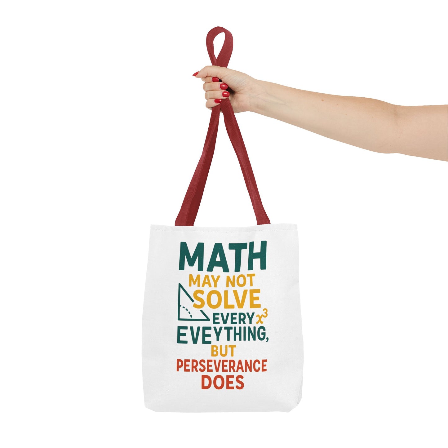 Inspirational Math Tote Bag, Motivational Carry-all, Teacher's Gift, Student Accessory, Study Essentials, QR Code Bag