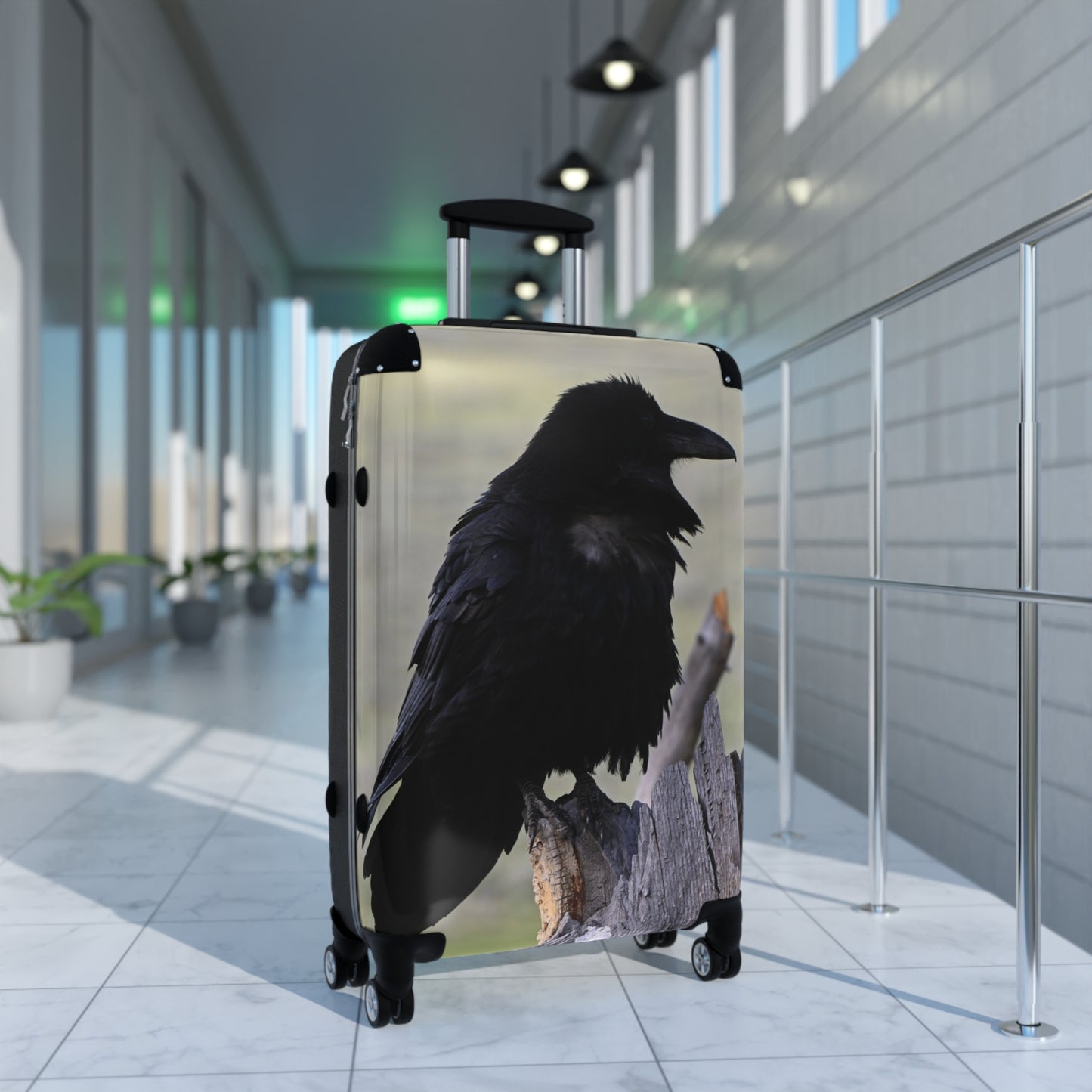 Stylish Raven Suitcase - Travel Gear, Luggage, Gothic Aesthetic, Crow Lover Gift, Adventure Essentials
