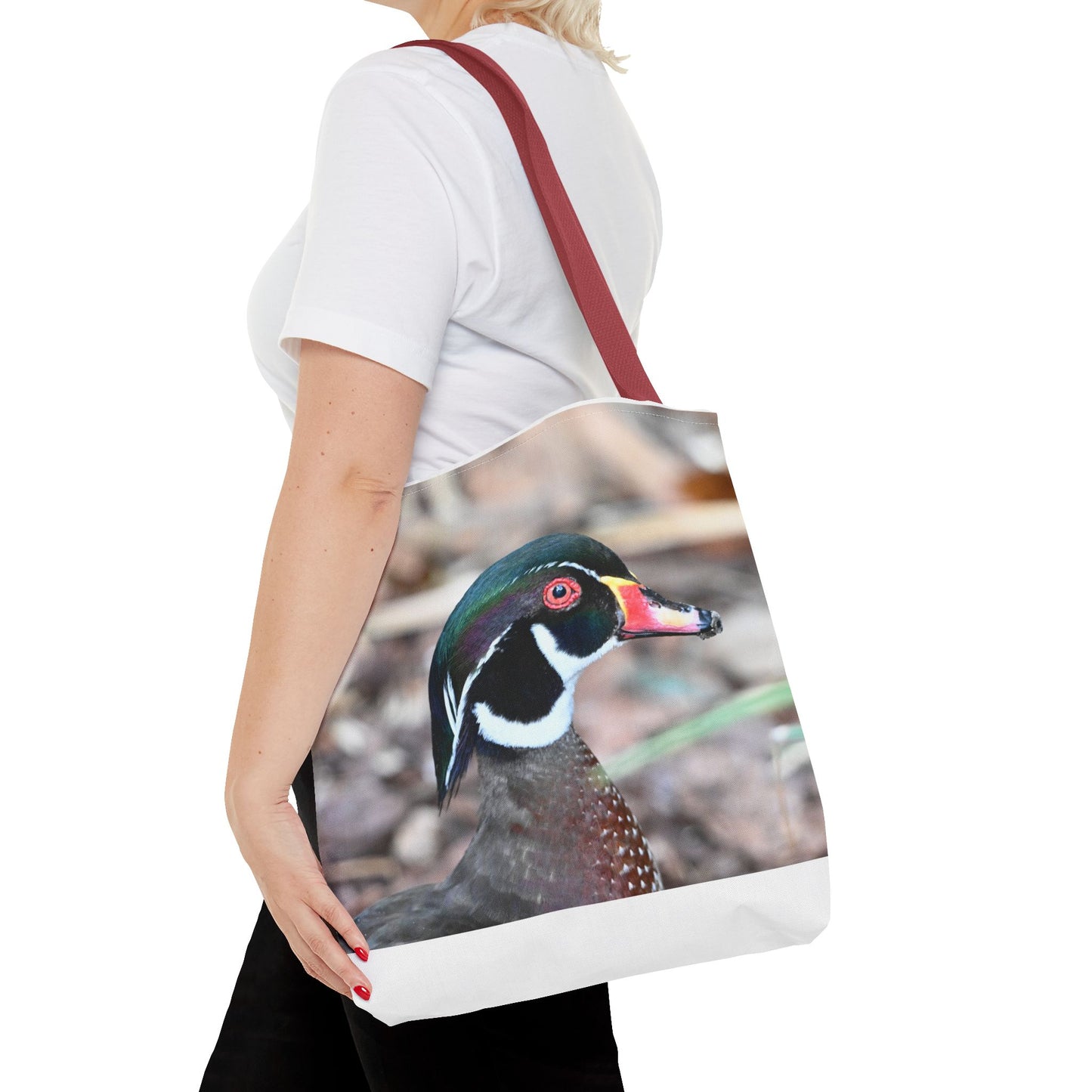 Wood Duck Tote Bag, Nature Lover Eco-Friendly Tote, Gift for Bird Enthusiasts, Stylish Reusable Shopping Bag, Photography Art Bag