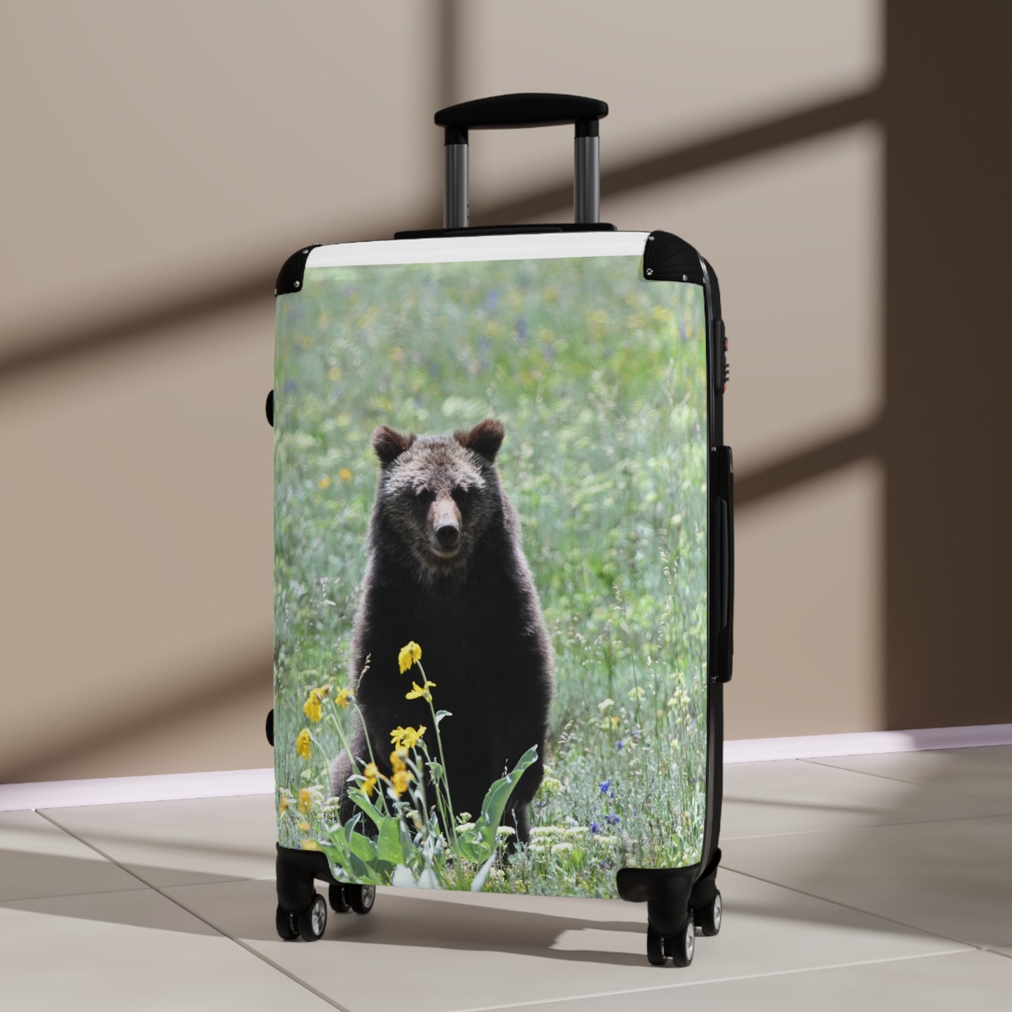 Grizzly Bear Print Suitcase - Travel Luggage for Nature Lovers, Adventure Gear, Stylish Carry-On, Gift for Travelers, Vacation Essentials