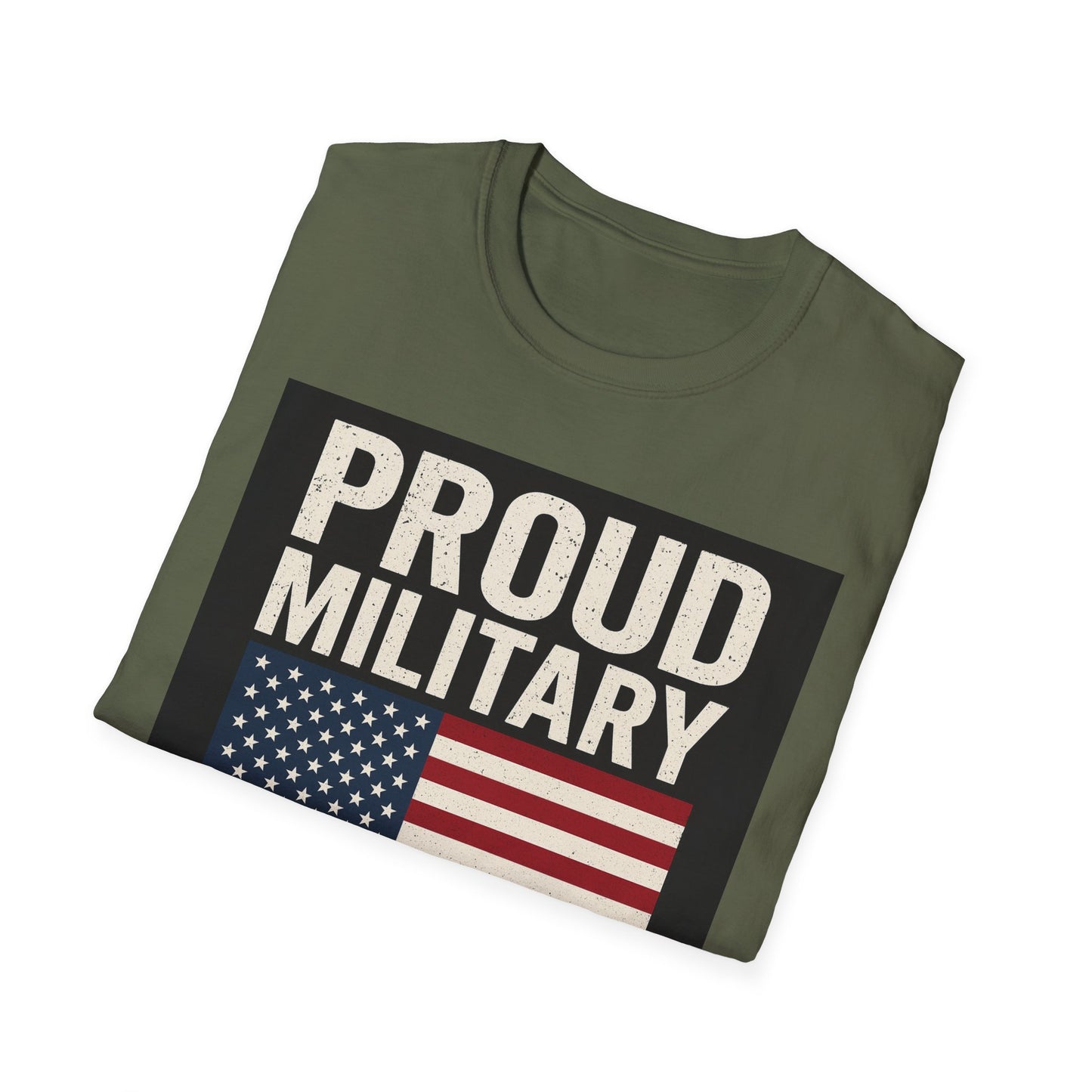 Proud Military Brat T-Shirt, Unisex Softstyle Tee, Patriotic Gift, Military Family Apparel, Comfortable Casual Wear, Support Our Troops