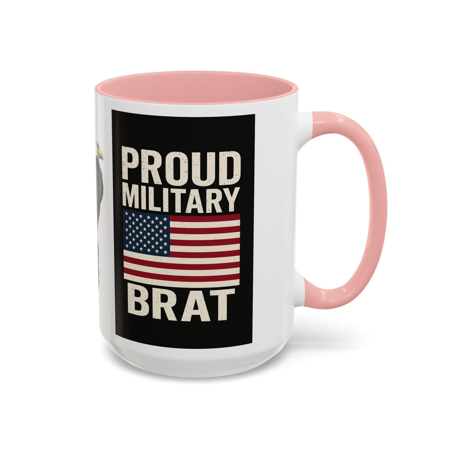 Proud Military Brat Coffee Mug, Veteran Appreciation Gift, Military Family Mug, USA Pride, Father's Day Gift, Patriotic Drinkware