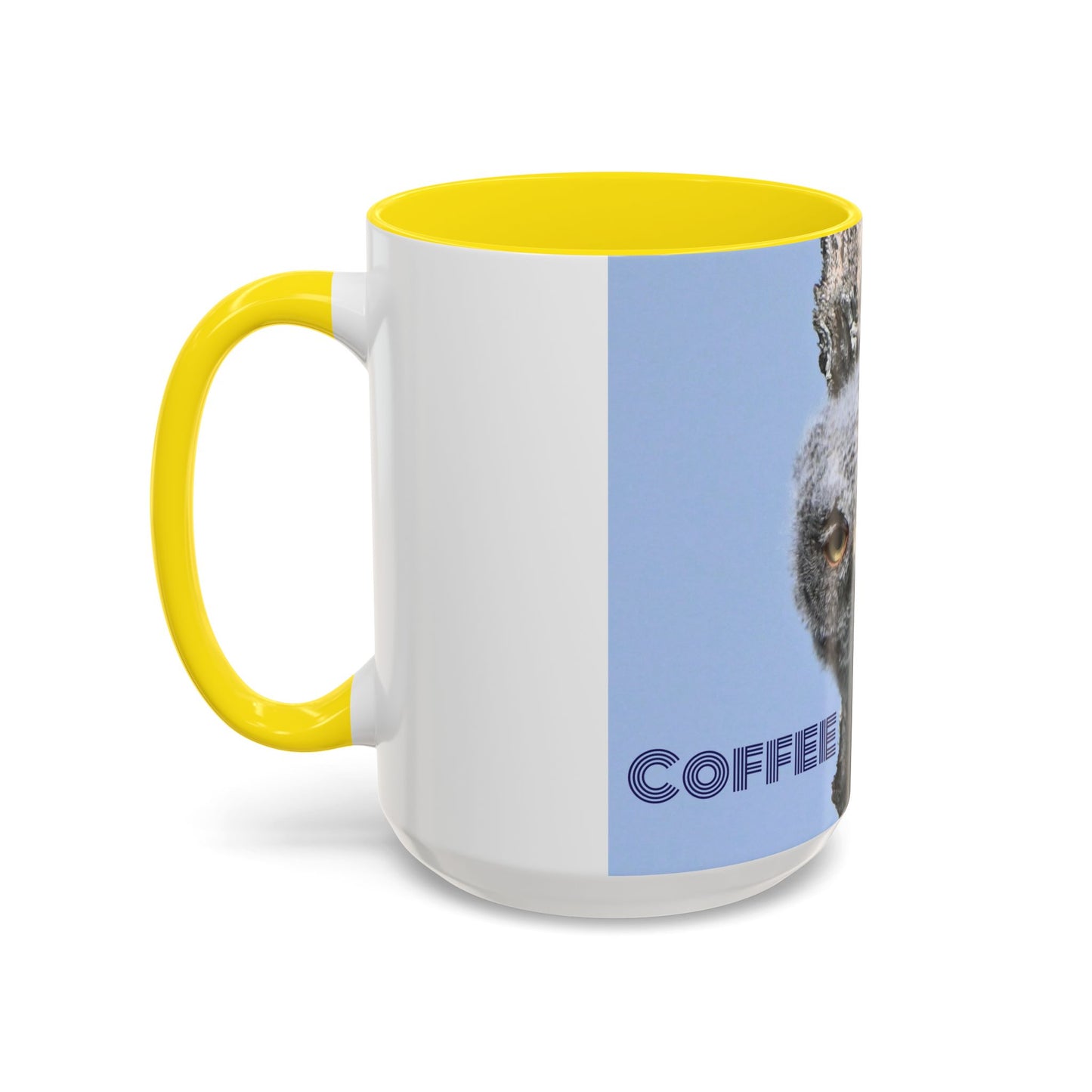Accent Coffee Mug with Owl Design, Perfect Gift for Coffee Lovers, Home Office Decor, Nature Enthusiast Gift, Animal Lover Mug