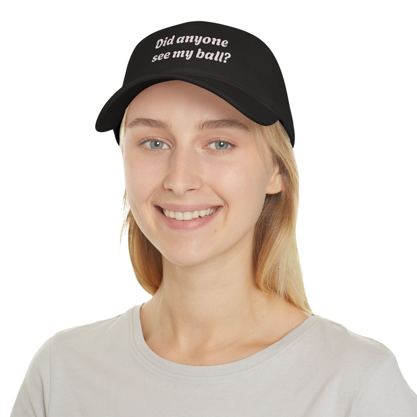 Playful Red Baseball Cap - "Did anyone see my ball?" Hat, Fun Gift for Sports Lovers, Casual Wear, Outdoor Activities, Unique Statement Cap