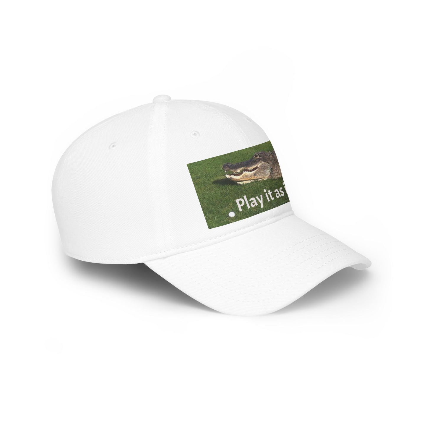 Play it as it Lies Baseball Cap, Casual Headwear for Golfers, Funny Golf Gift, Outdoor Sports Cap, Adjustable Red Cap