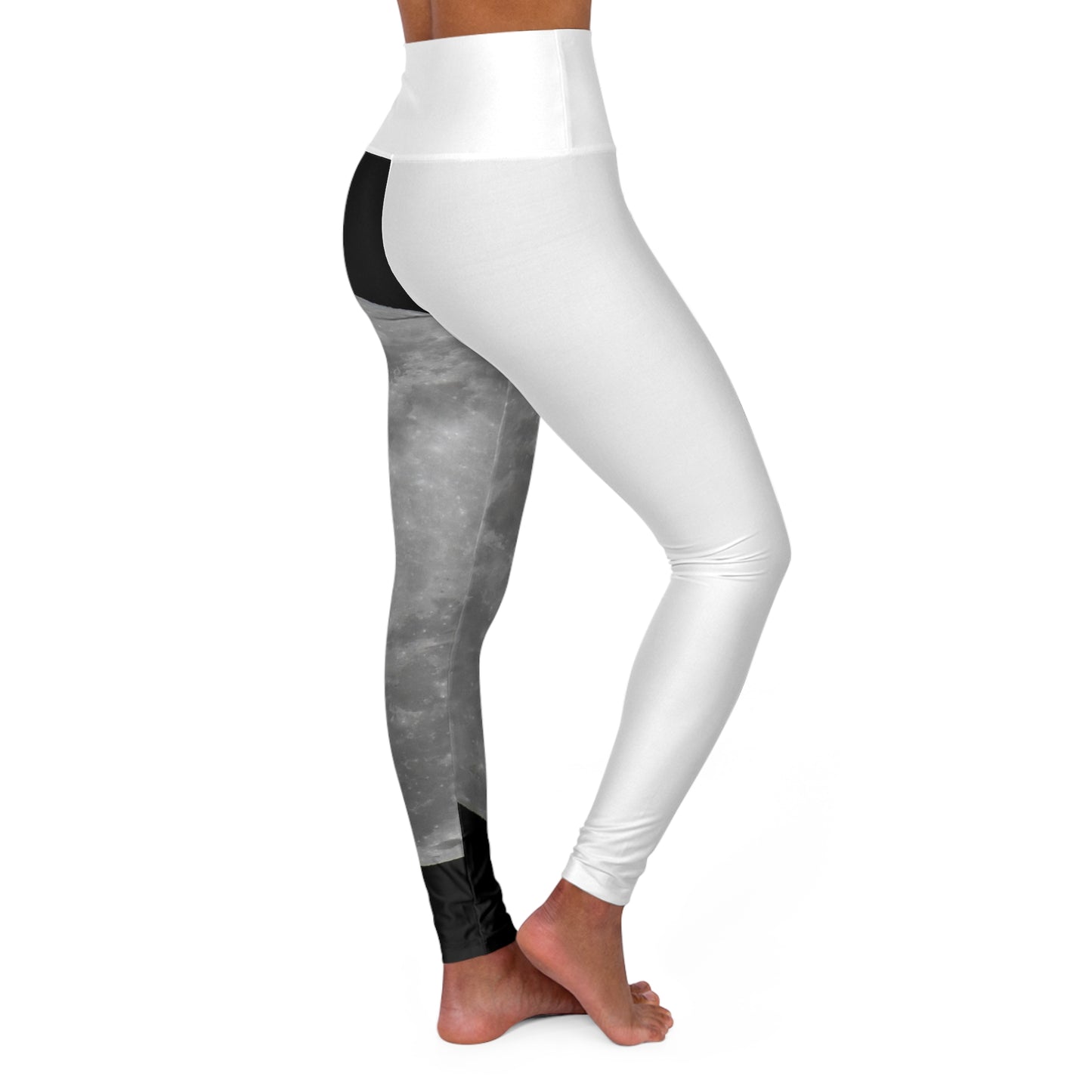 Moon Phase High Waisted Yoga Leggings, AOP Activewear, Fitness, Workout, Yoga, Dance, Athleisure Gear