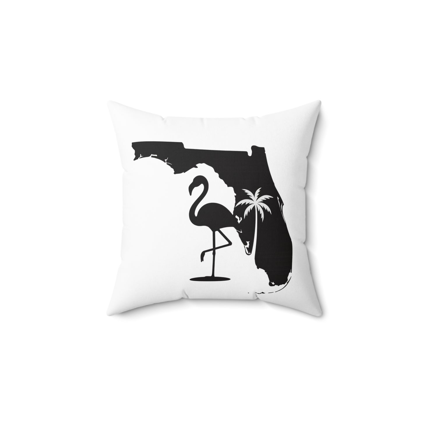 Florida Flamingo Square Pillow, Coastal Home Decor, Beach House Accent, Gifts for Florida Lovers, Tropical Decor, Summer Vibes