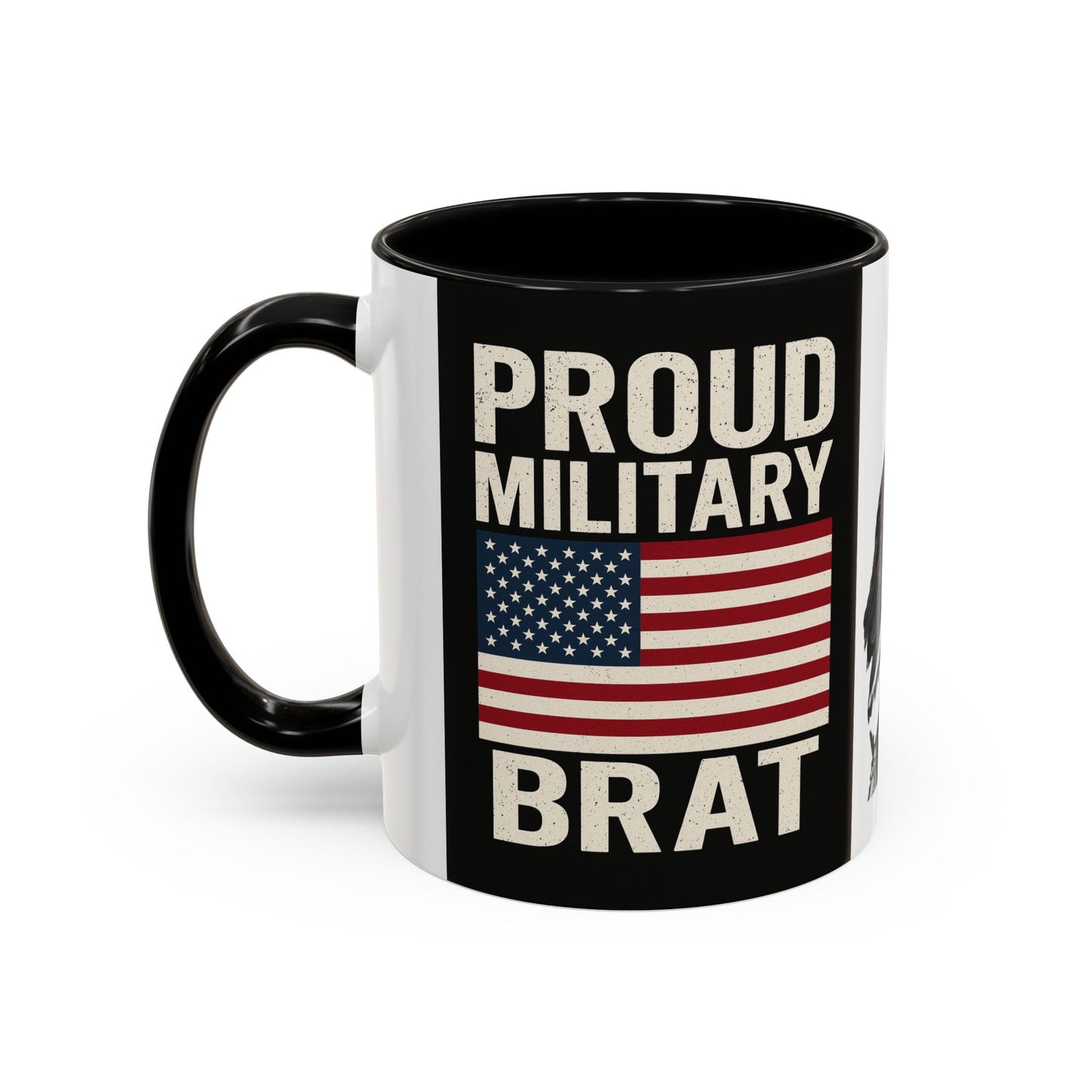 Proud Military Brat Coffee Mug, Veteran Appreciation Gift, Military Family Mug, USA Pride, Father's Day Gift, Patriotic Drinkware
