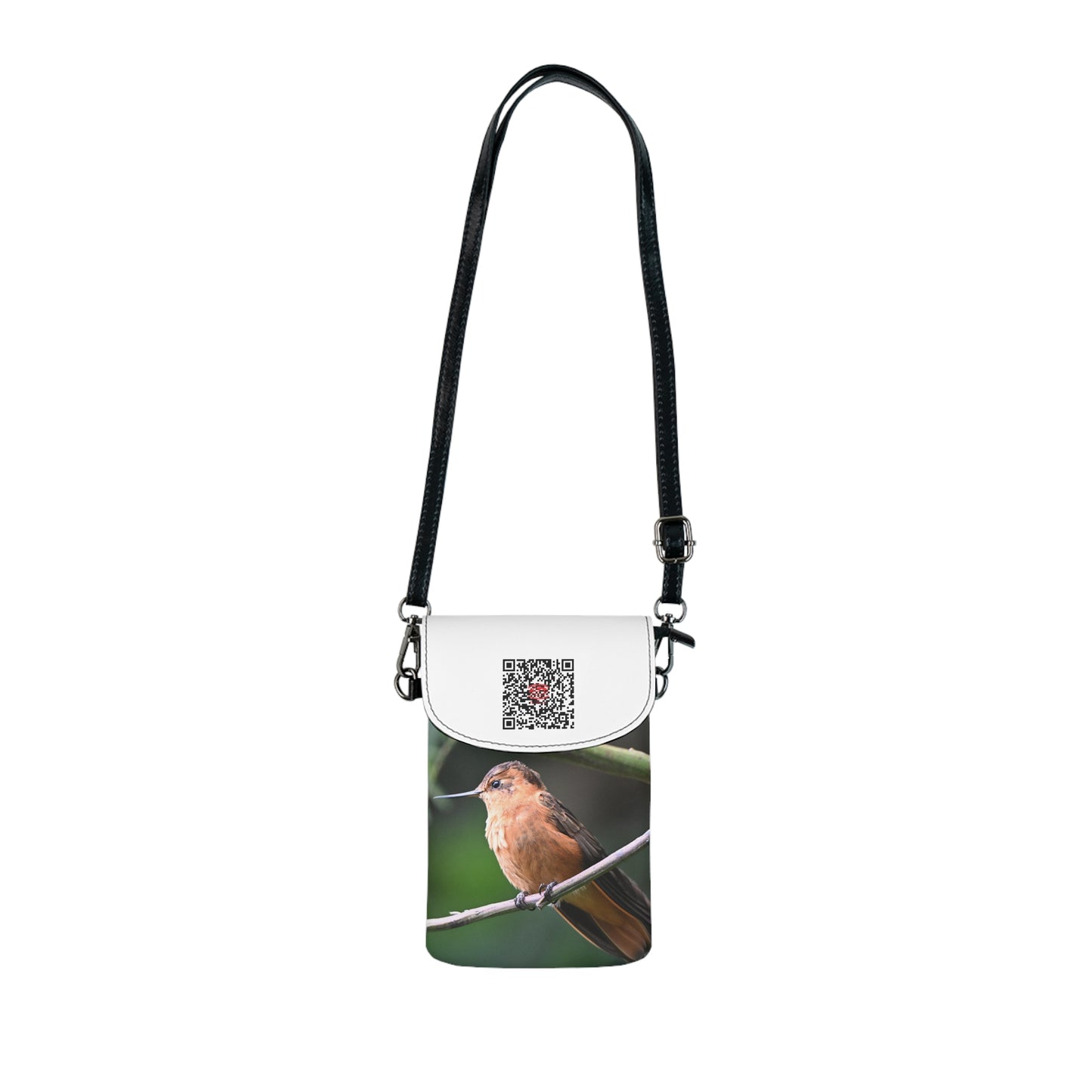 Chic Small Cell Phone Wallet, Stylish Crossbody Purse, Bird Print Phone Holder, Lightweight Travel Accessory, Perfect Gift for Nature Lovers