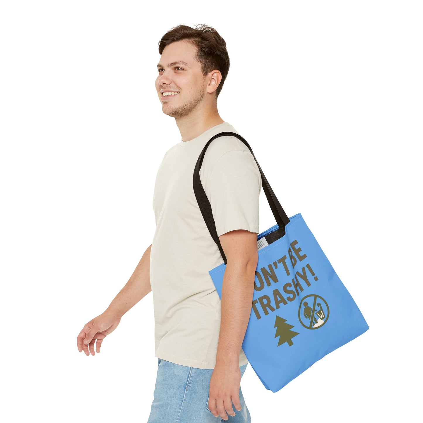 Eco-Friendly Tote Bag - "Don't Be Trashy" | Reusable Shopping Bag, Gift for Environmentalists, Beach Bag, Everyday Carry