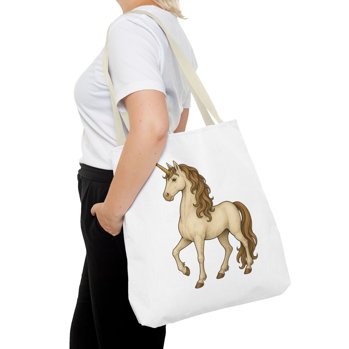 Unicorn Tote Bag, Cute Unicorn Bag, Graphic Tote for Kids, Stylish Carryall, Birthday Gift, AOP Tote, Eco-Friendly Shopping Bag