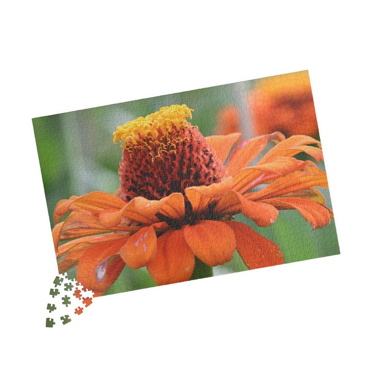 Zinnia Bloom Jigsaw Puzzle — 110/252/520/1014-Piece Floral Puzzle for Relaxation & Gifts