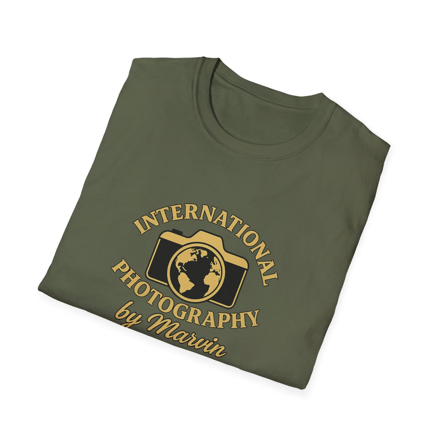 International Photography Graphic T‑Shirt — "International Photography by Marcin" Vintage Logo Tee