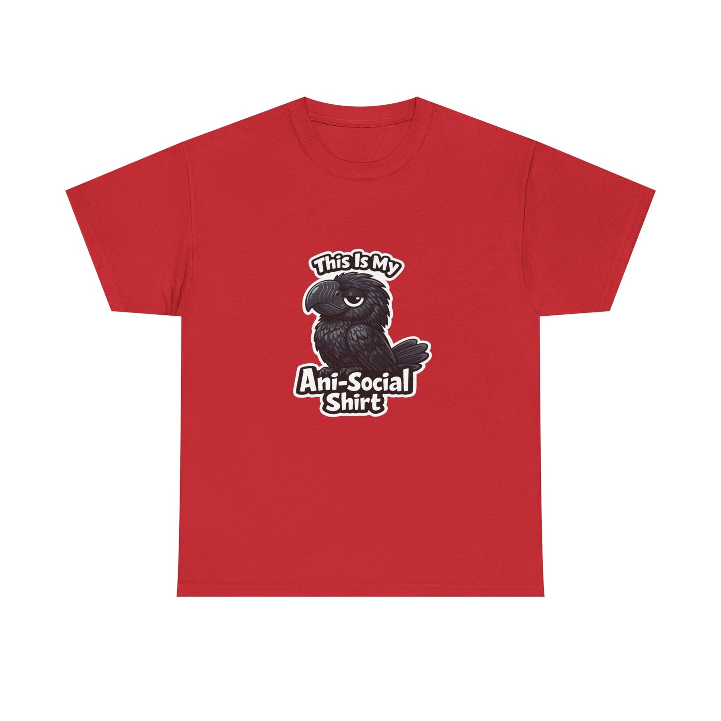 Anti-Social Shirt T‑Shirt — Cute Grumpy Bird Graphic Tee