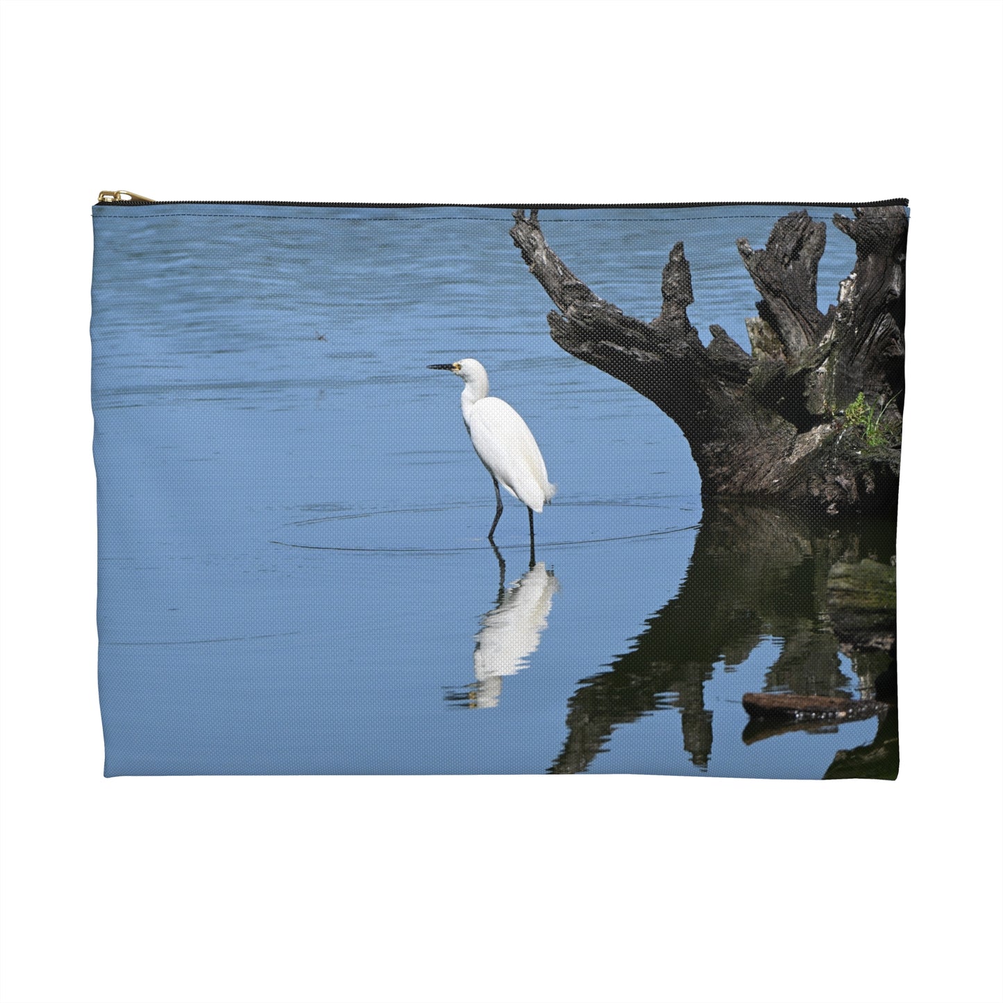 Serene Nature Accessory Pouch – Bird Reflections, Travel Bag, Makeup Organizer, Eco-Friendly Gift, Wildlife Lover Item