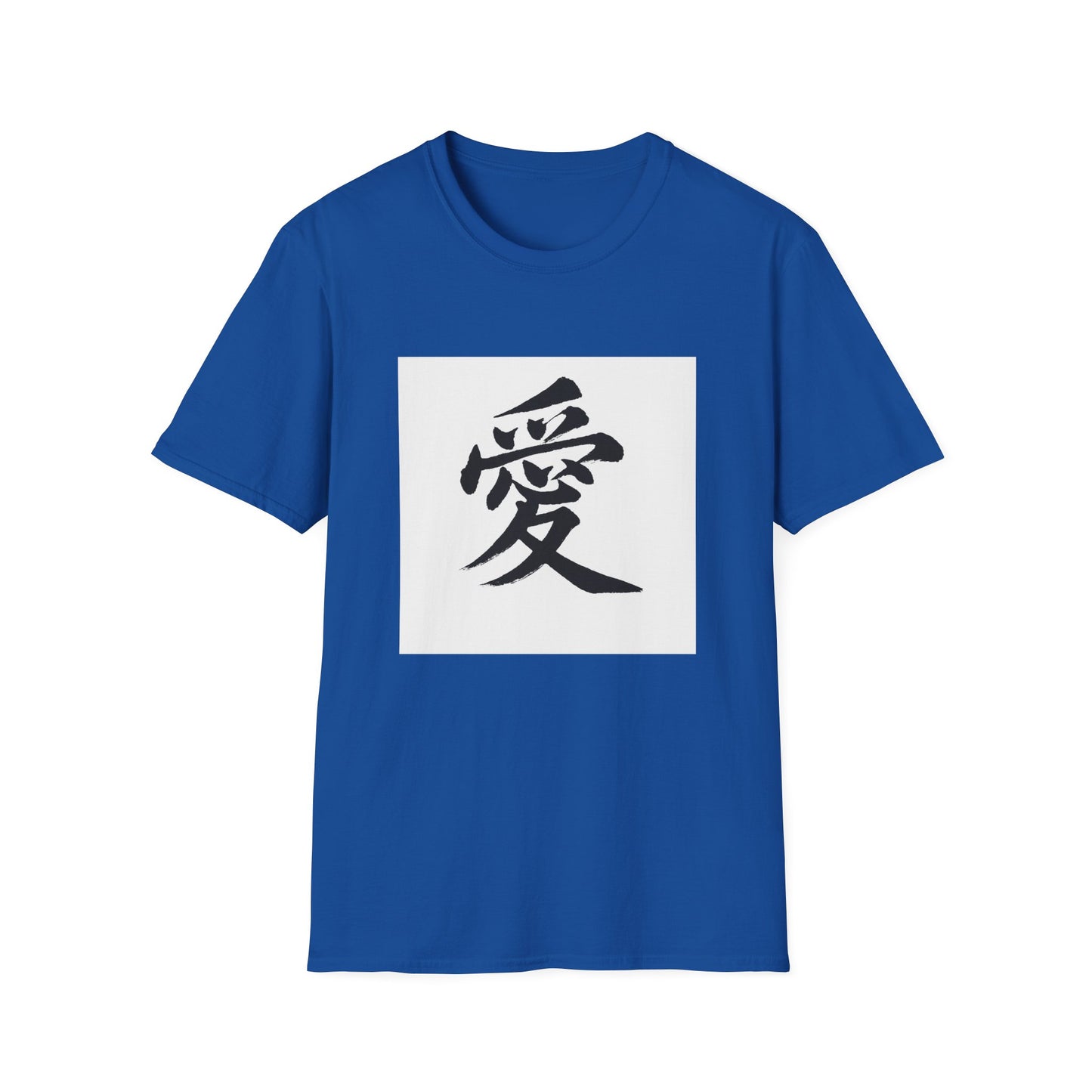 Japanese Love Symbol Unisex Softstyle T-Shirt, Casual Wear, Gift for Friends, Valentine's Day, Cultural Apparel, Streetwear