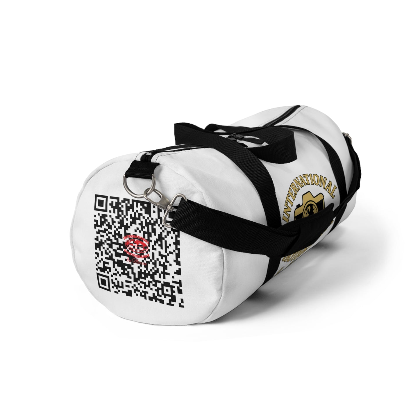 International Photography Duffel Bag - 'International Photography by Miranda' Logo Travel Gym Bag