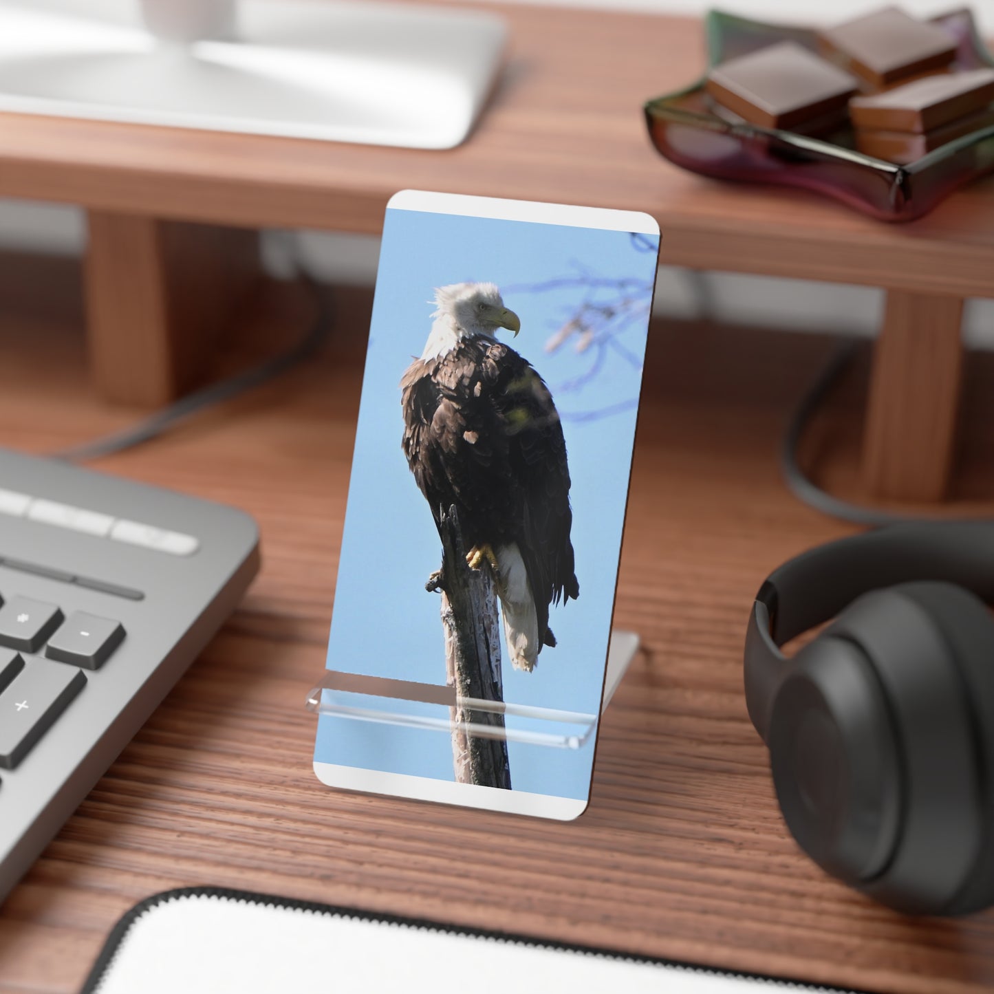 Eagle Mobile Display Stand - Phone Holder, Desk Organizer, Gift for Bird Lovers, Nature Decor, Smartphone Stand