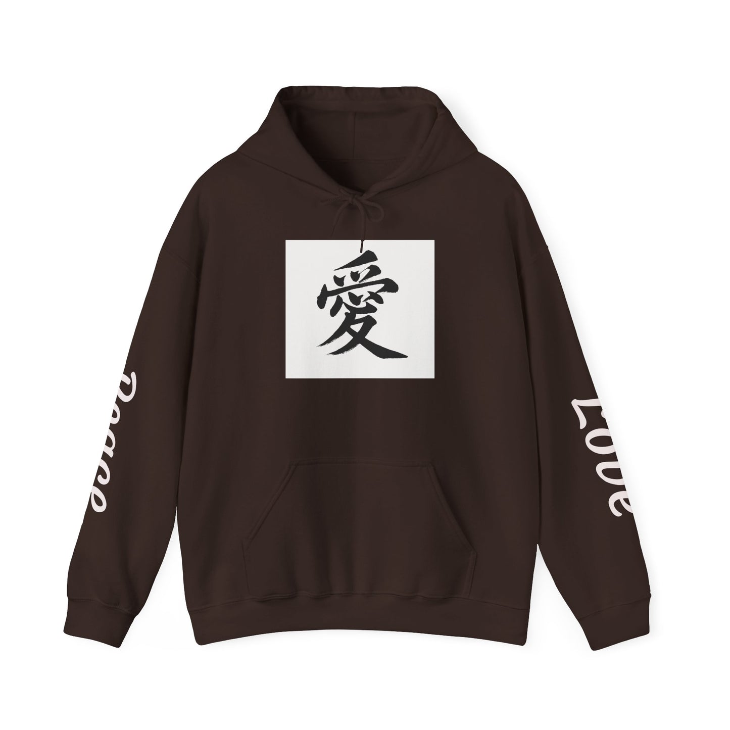 Unisex Love & Peace Hoodie - Cozy Streetwear, Gift for Friends, Casual Wear, Unique Fashion Statement, Zen Vibes