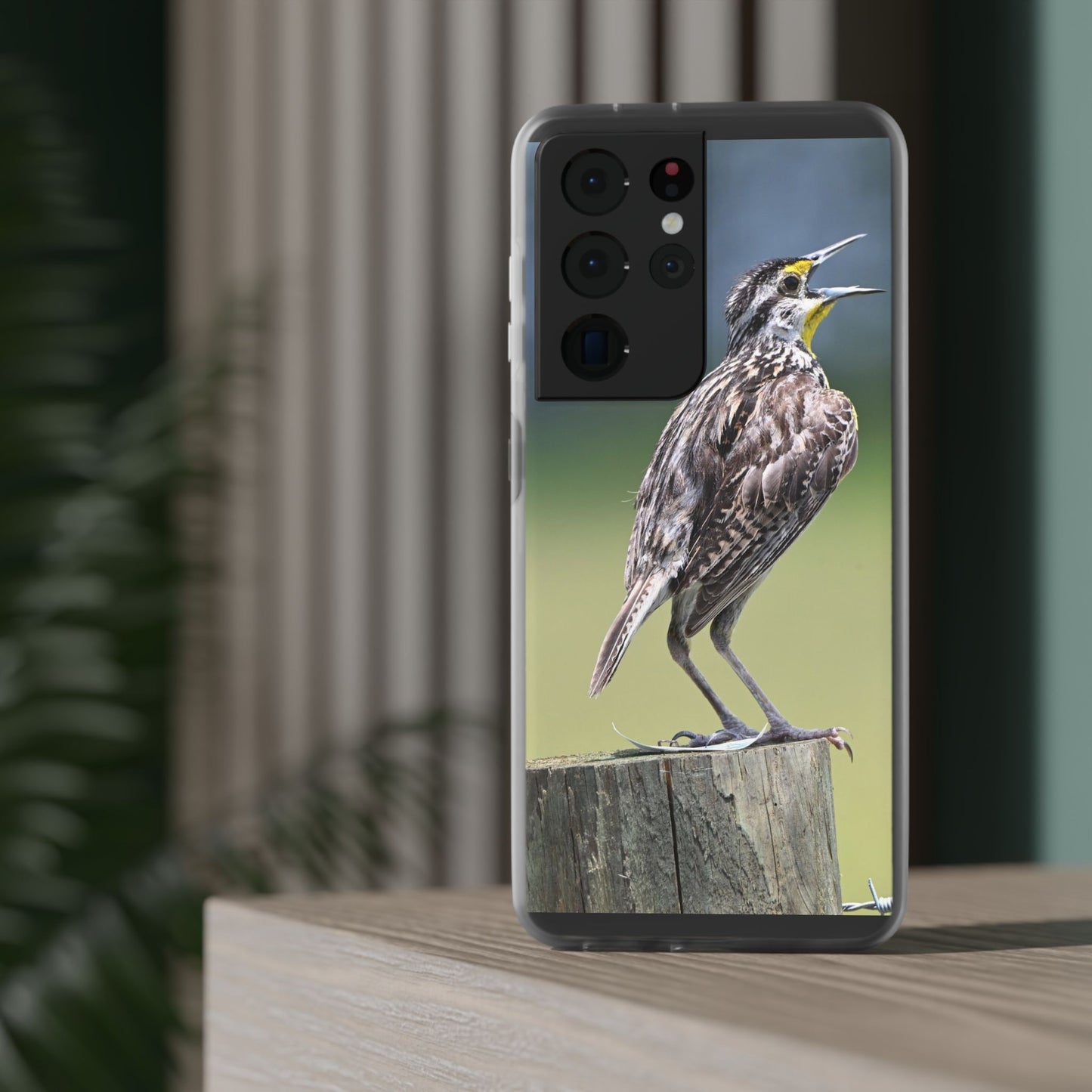 Singing Meadowlark Phone Case – Nature Bird Photo Flexi Case