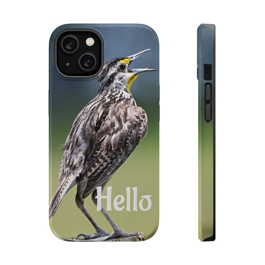 Bird-Themed Magnetic Tough Cases with 'Hello', Stylish Phone Protectors, Gifts for Nature Lovers, Birdwatching Accessories, Wildlife [...]