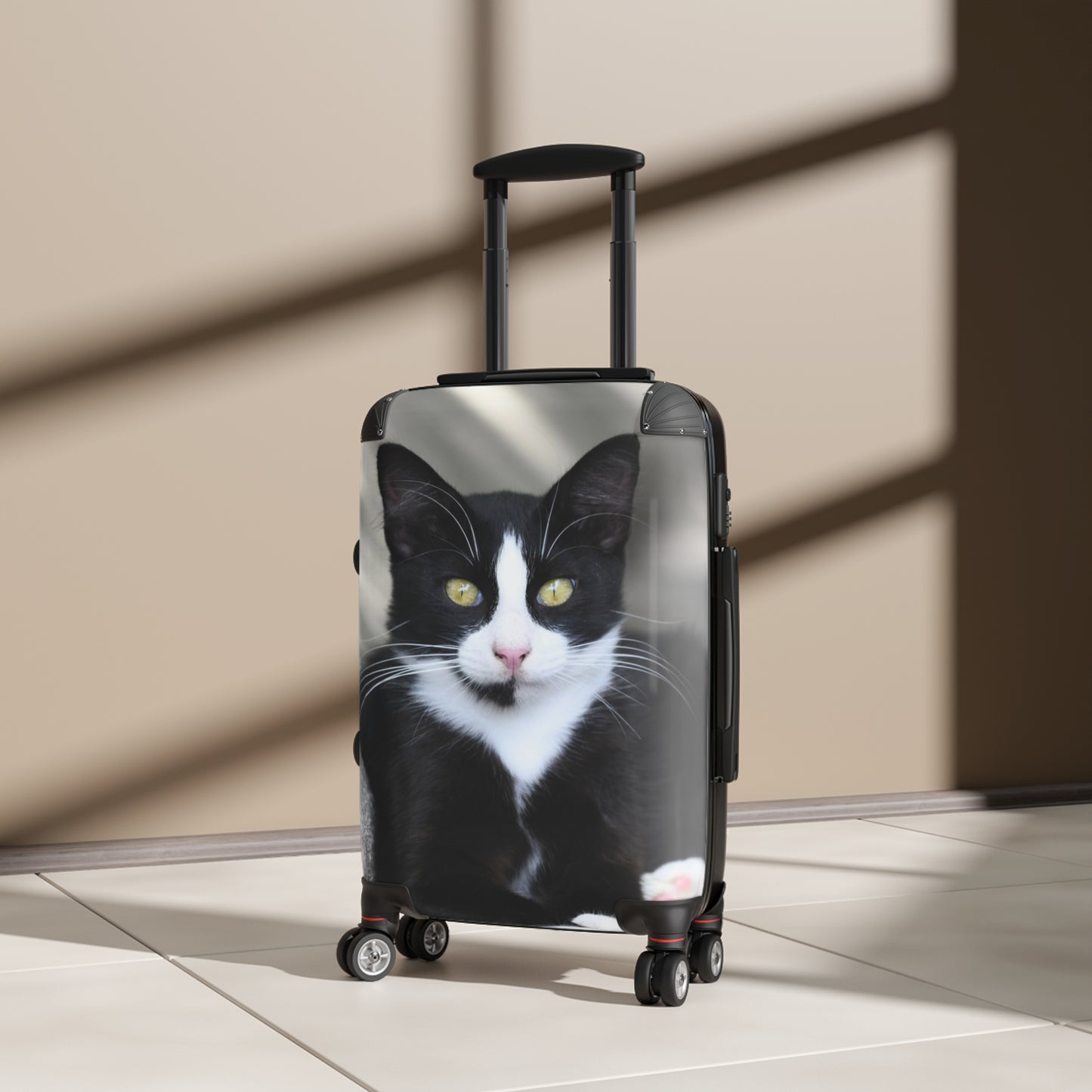 Tuxedo Cat Carry-On Suitcase – Cute Black & White Cat Travel Luggage