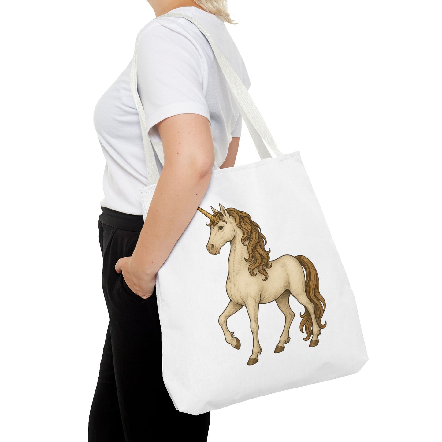 Unicorn Tote Bag, Cute Unicorn Bag, Graphic Tote for Kids, Stylish Carryall, Birthday Gift, AOP Tote, Eco-Friendly Shopping Bag