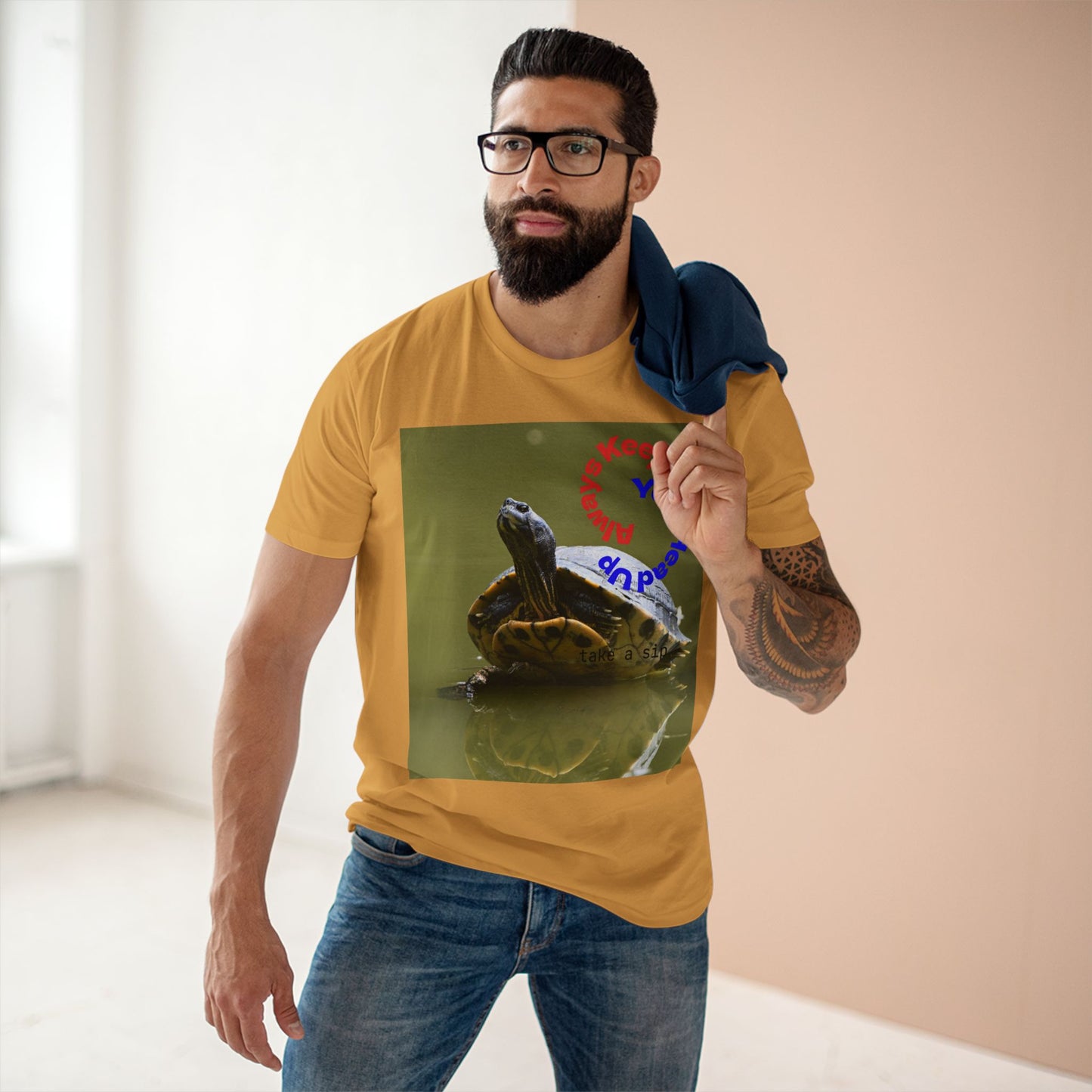Turtle Photo Tee — 'Hold Your Head Up' Graphic Shirt