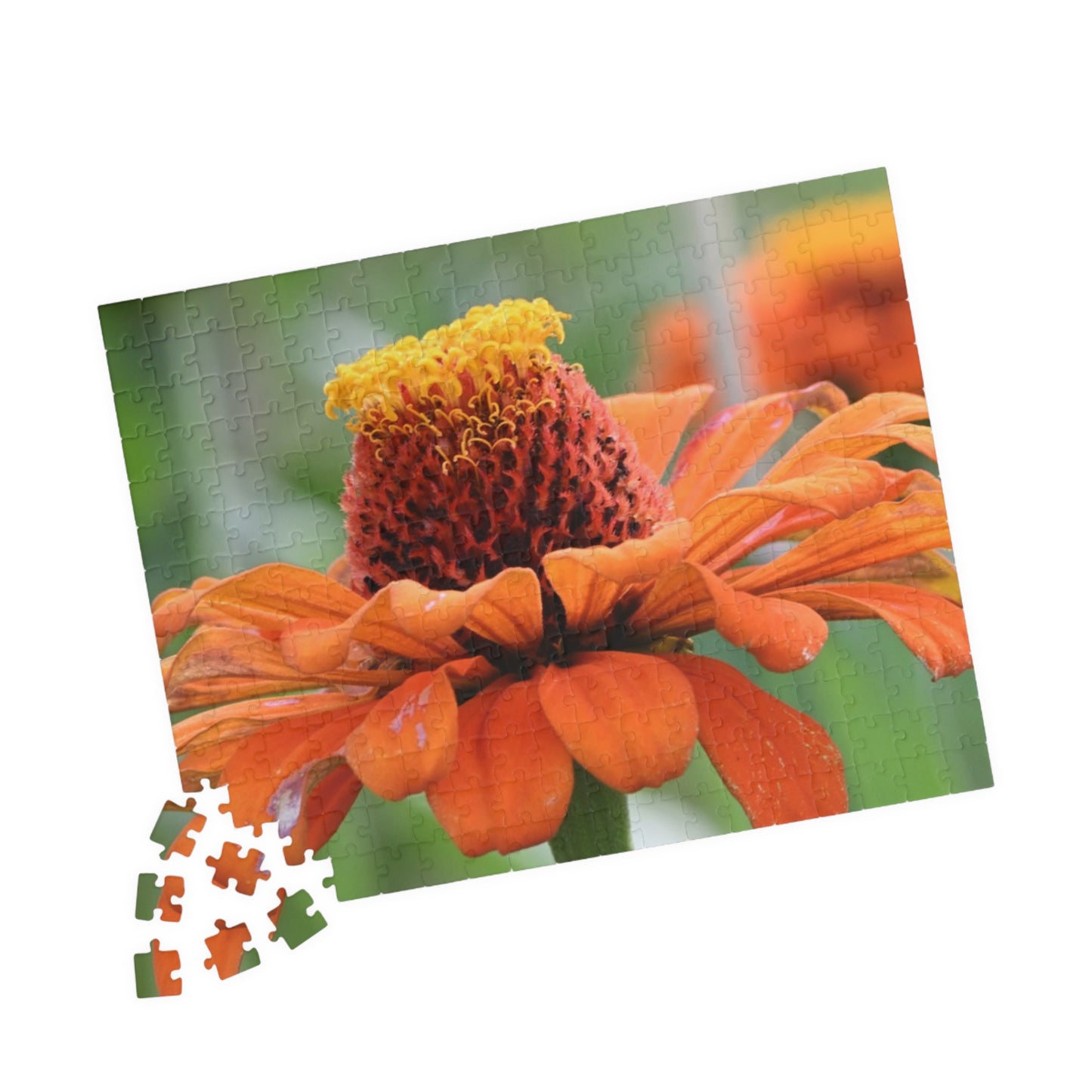 Zinnia Bloom Jigsaw Puzzle — 110/252/520/1014-Piece Floral Puzzle for Relaxation & Gifts