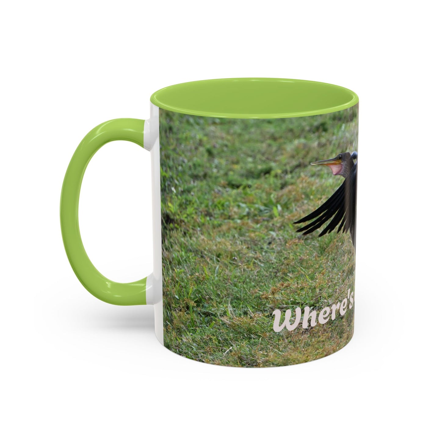Where's My Coffee? Accent Coffee Mug – Funny Crow Bird Coffee Cup (11/15oz)