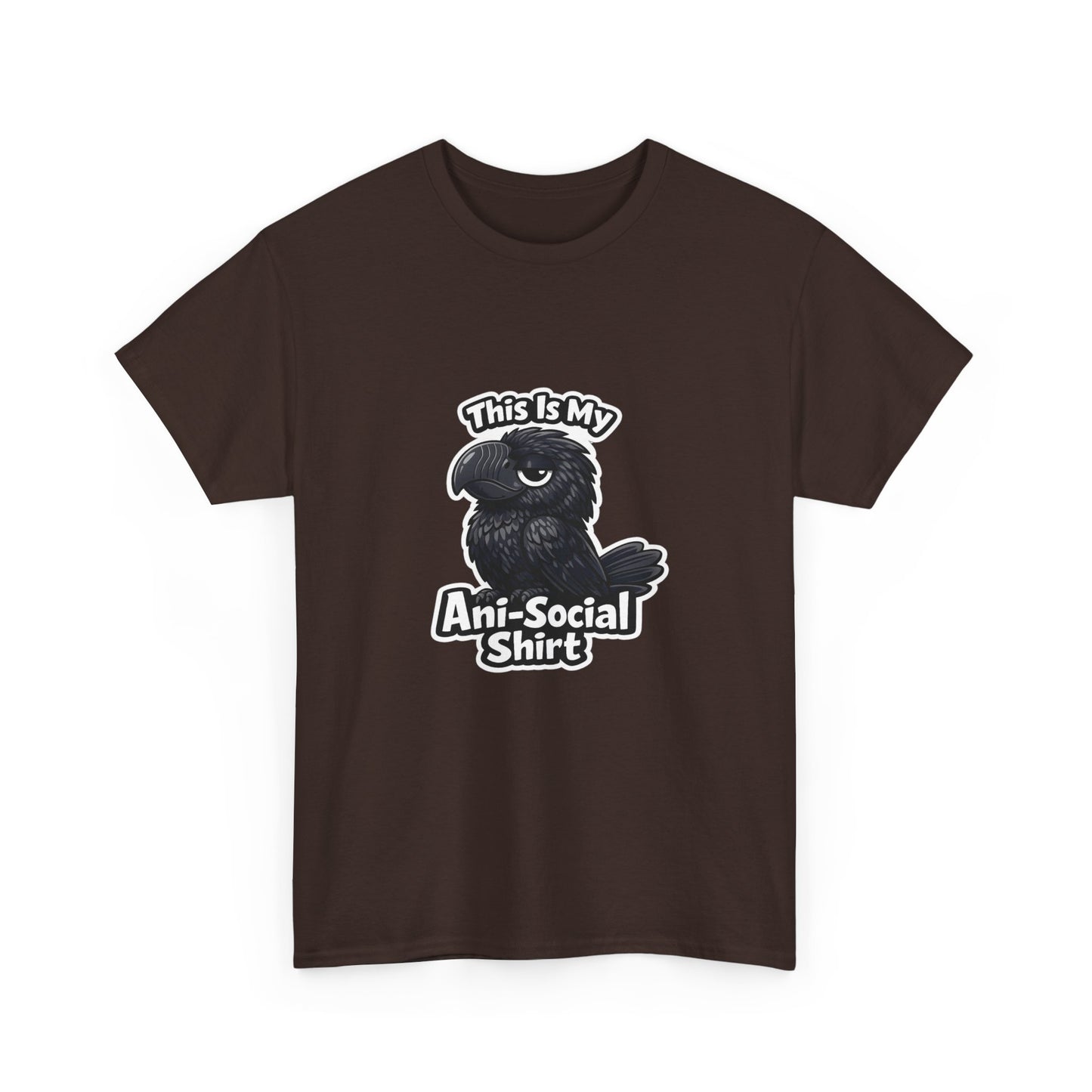 Anti-Social Shirt T‑Shirt — Cute Grumpy Bird Graphic Tee