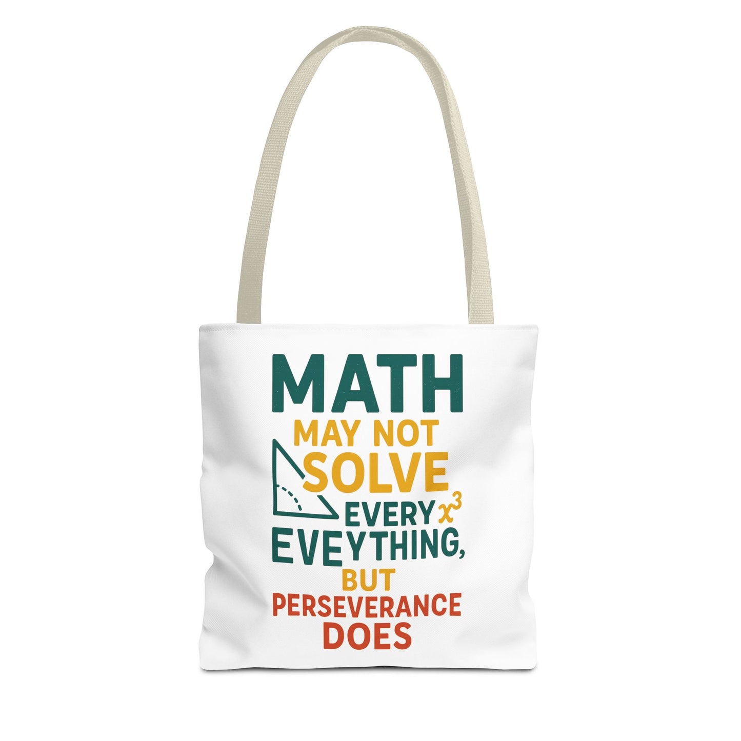 Inspirational Math Tote Bag, Motivational Carry-all, Teacher's Gift, Student Accessory, Study Essentials, QR Code Bag