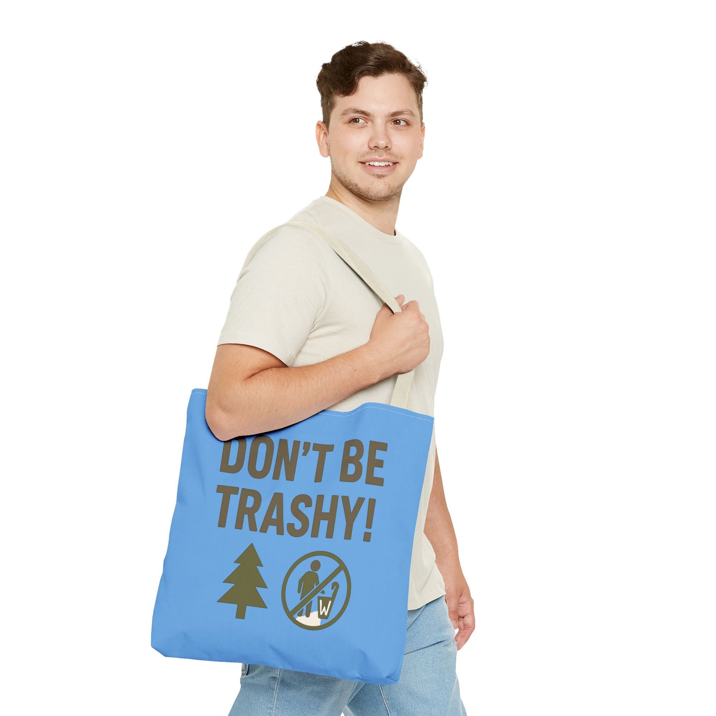Eco-Friendly Tote Bag - "Don't Be Trashy" | Reusable Shopping Bag, Gift for Environmentalists, Beach Bag, Everyday Carry