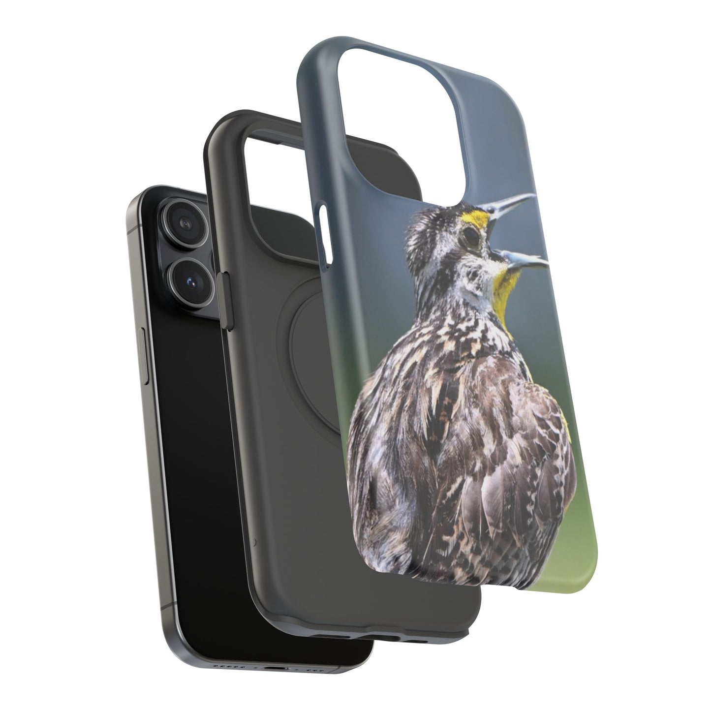 Western Meadowlark Photo Phone Case — Impact-Resistant Protective Cover