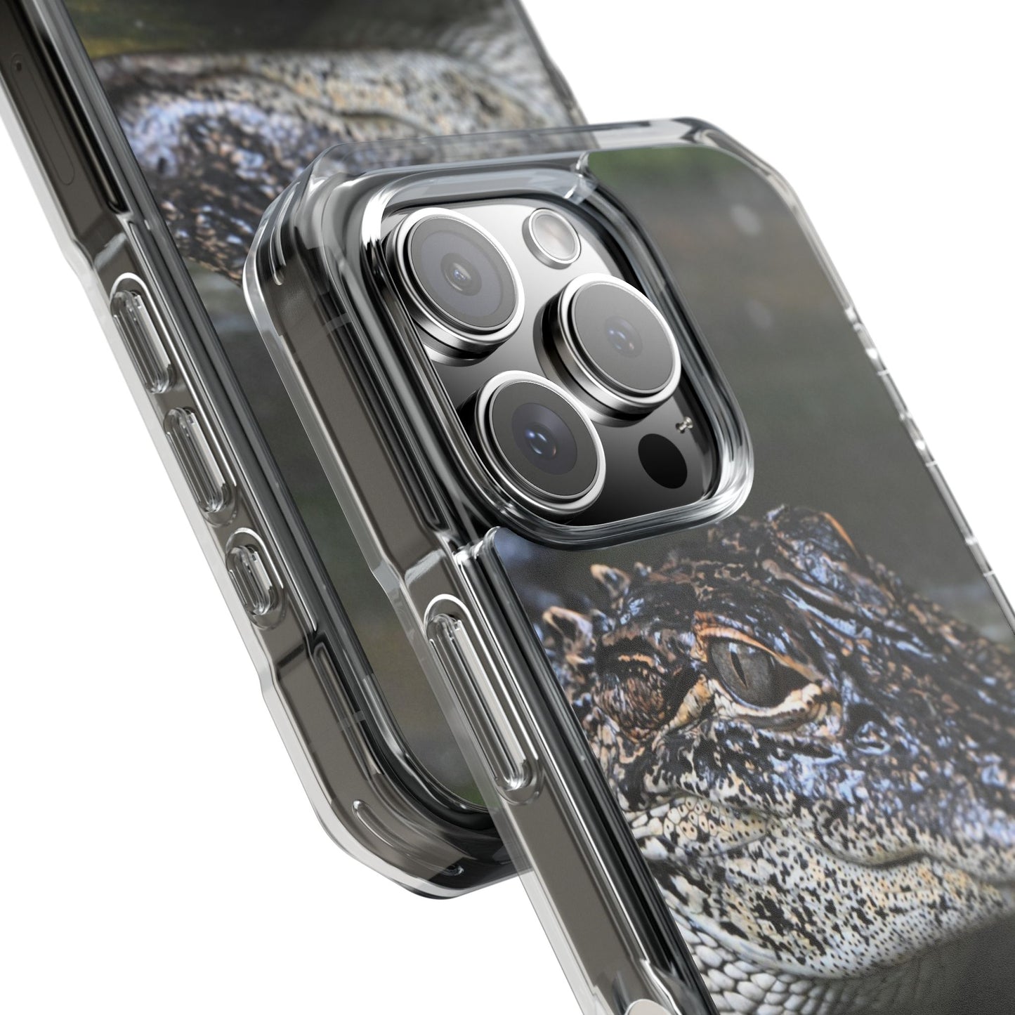 Clear Impact Phone Cases featuring Unique Wildlife Design, Alligator Art, Eco-Friendly Protection, Perfect Gift for Nature Lovers, [...]