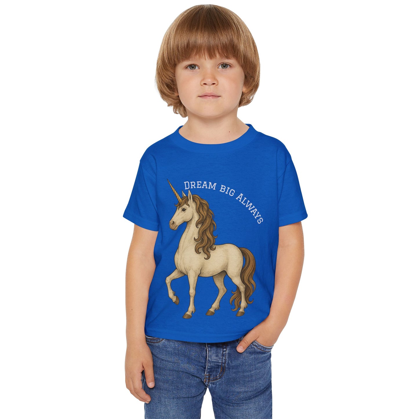 Toddler T‑Shirt — "Dream Big Always" Unicorn Graphic