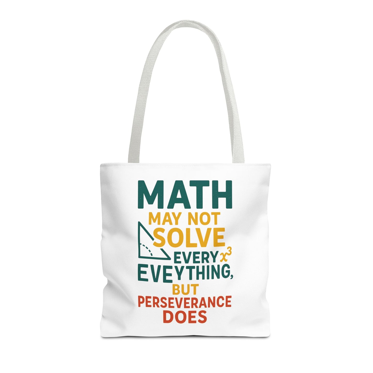Inspirational Math Tote Bag, Motivational Carry-all, Teacher's Gift, Student Accessory, Study Essentials, QR Code Bag